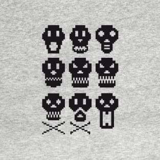 Gaming Skulls, pixel skulls T-Shirt